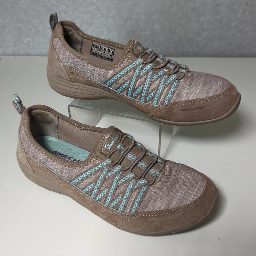 Skechers Women Classic Fit Air Cooled Memory Foam Slip On 23155 US 6 Color Taupe